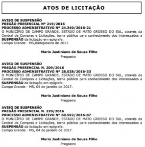 suspensão licitação diogrande 05-01-17