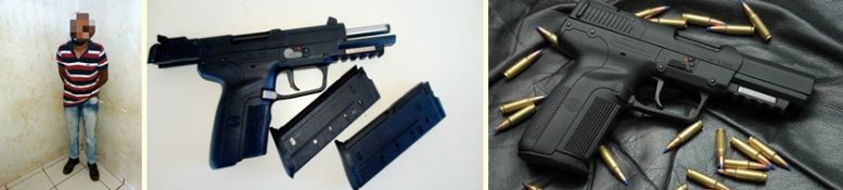 Tem cada uma: PRF apreende na região de fronteira a pistola conhecida como “mata polícia”