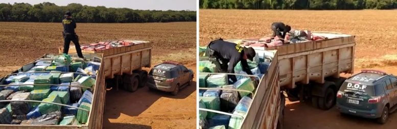DOF apreende 33,3 toneladas de maconha, a maior apreensão da droga no Brasil