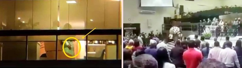 Coisa do diabo? Culto interrompido e protesto contra pastor que colocou mão no bumbum de mulher