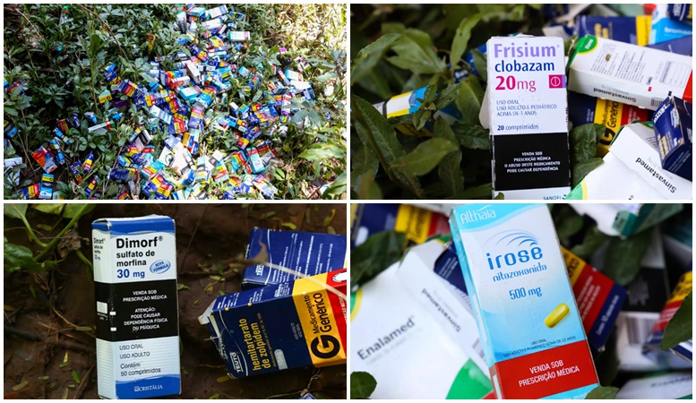 Mistério continua: quem jogou medicamentos controlados e válidos em córrego?