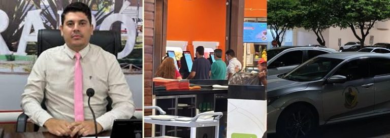 Vereador gazeteiro falta à sessão e é visto em shopping da Capital com carro oficial