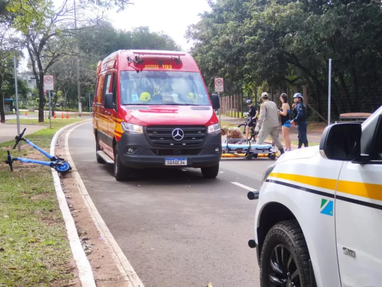 Patinetes elétricos estreiam no Parque dos Poderes com acidentes e uso irregular