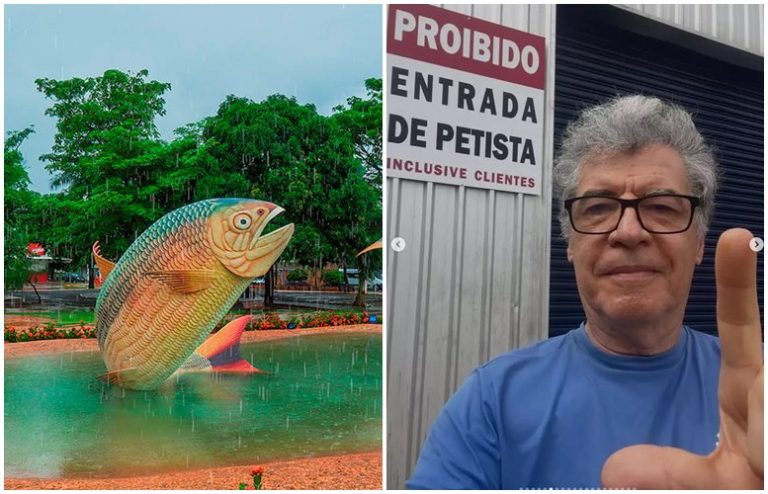 Paulo Betti denuncia placa contra petistas em Bonito; comerciante alega brincadeira